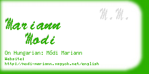 mariann modi business card